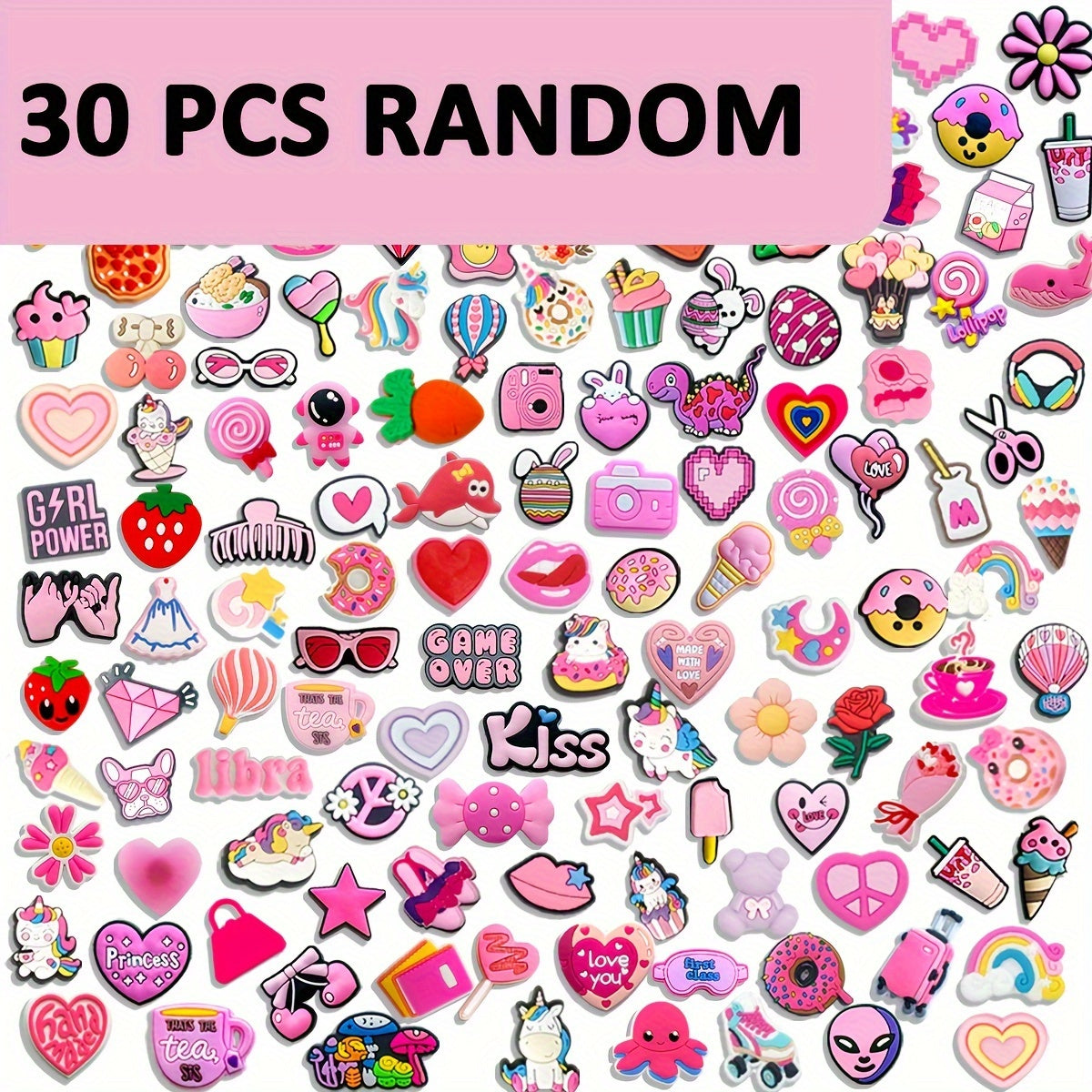 Kids Girls Pink Charm Bracelet Set with Shoe Jewelry and Watch Charms