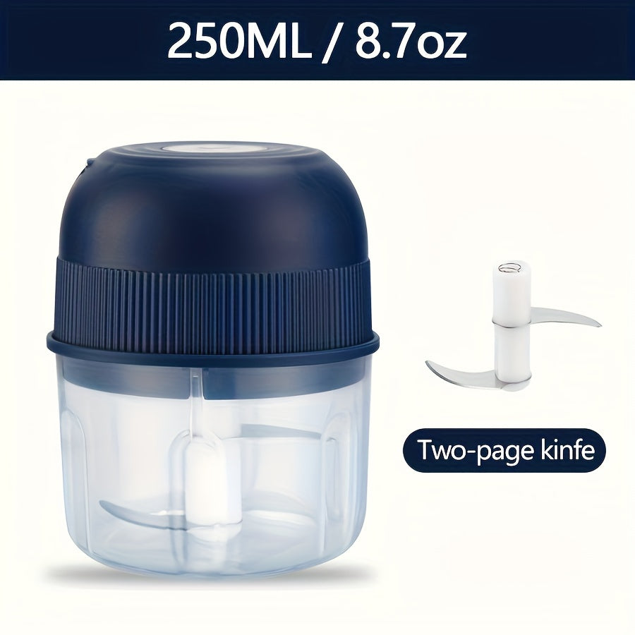 Electric Mini Garlic Chopper 250ml USB Meat Grinder Vegetable Crusher Sturdy