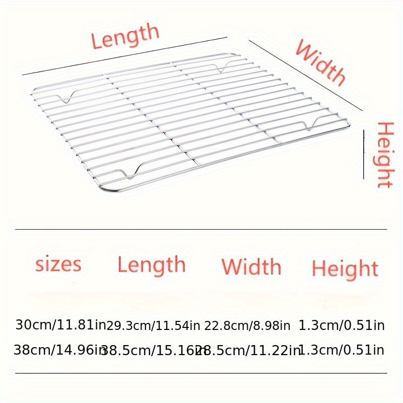 Stainless Steel Kitchen Tools Set with Baking Pan, Drain Rack, Grill Net, Oven Rack, Vegetable Tray