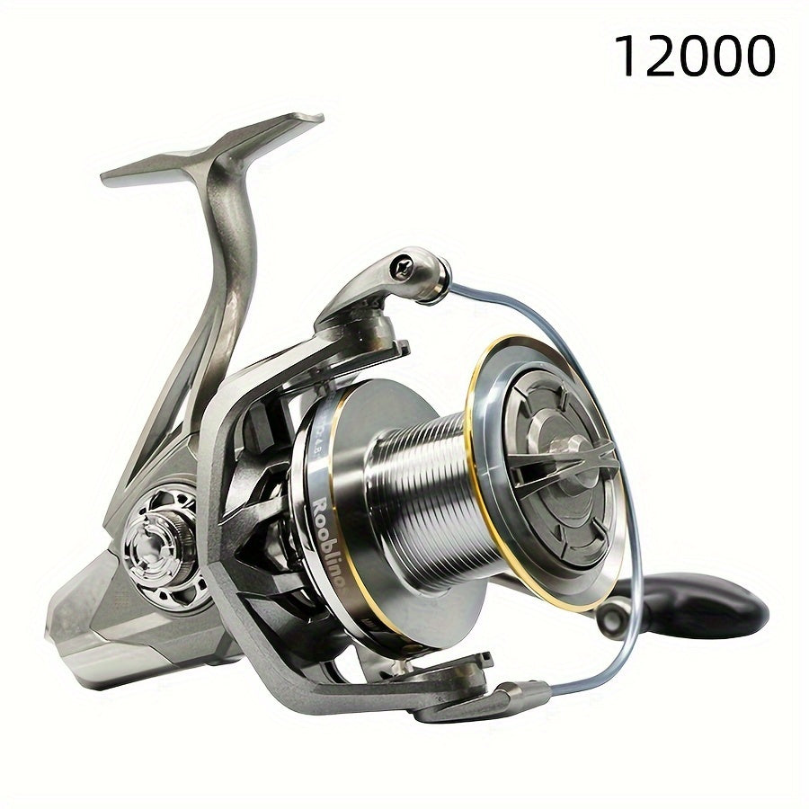 Long Shot Spinning Reel 8000-14000 Series Saltwater Tackle 4.8:1 Gear Ratio 17+1BB Stainless Steel