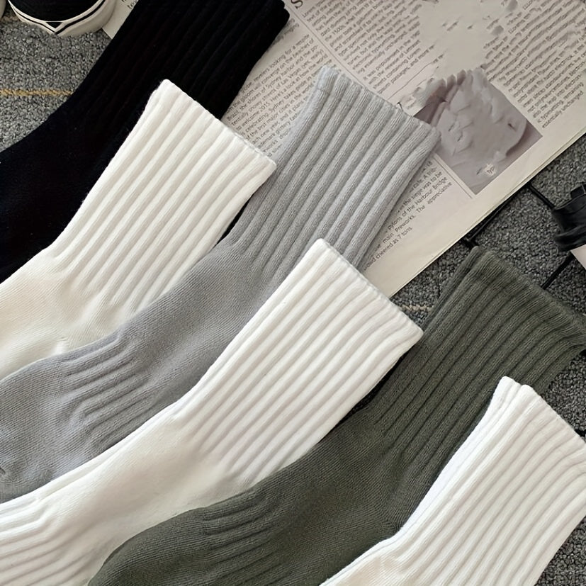 Мужские хлопковые носки-кашемиры в комплекте из 5 пар для спорта и повседневной носки