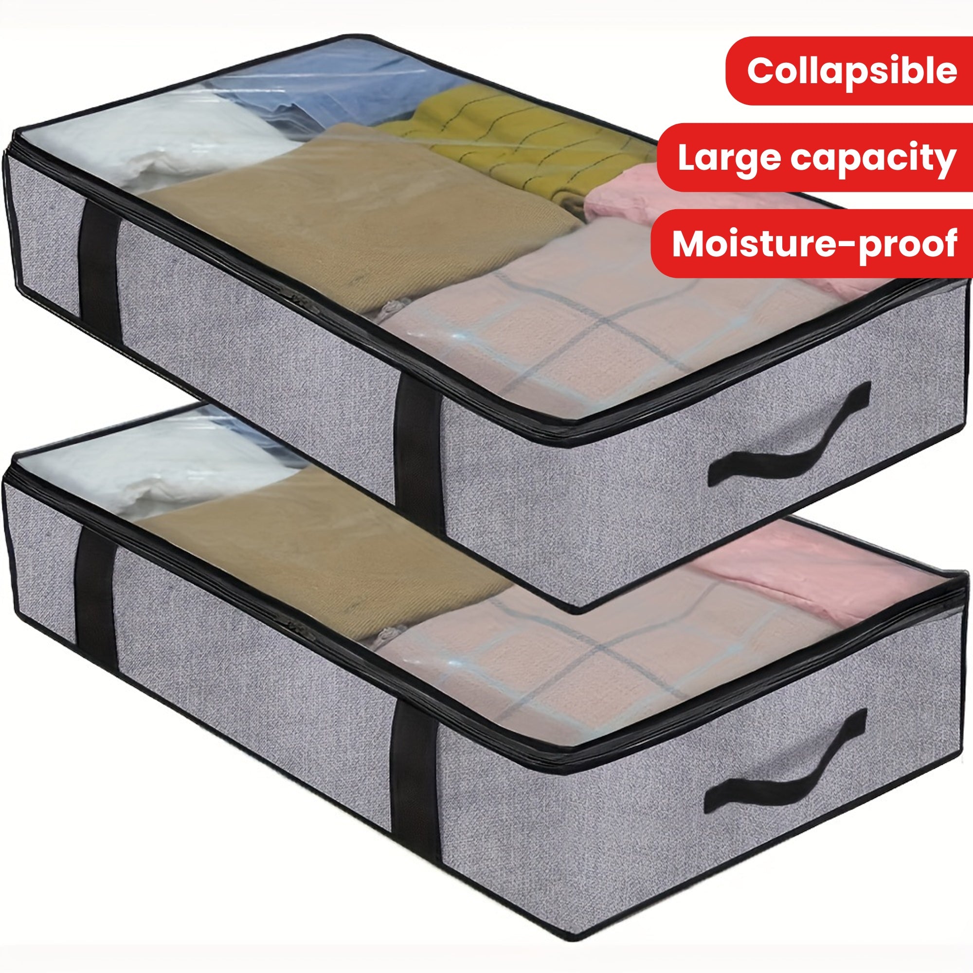 Bolsa de almacenamiento para colchas plegable, a prueba de humedad y polvo, organizador para uso en vacaciones