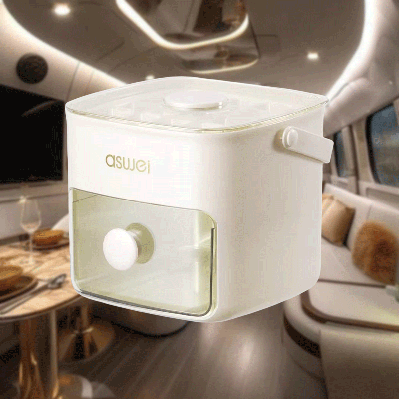 Manual Ice Maker Portable Hand-Cranked Ice Machine for 48 Cubes