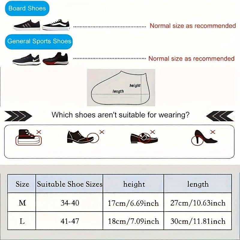 Unisex Waterproof Silicone Rain Boot Covers Reusable Durable Outdoor