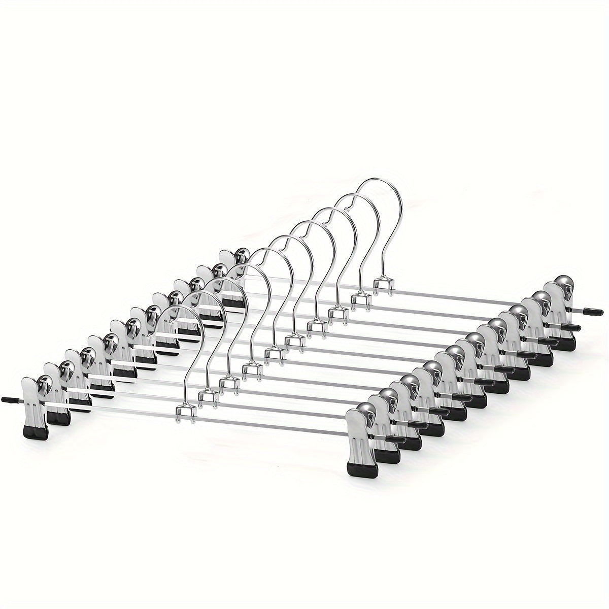 Metal Pants Hangers with Clips Pack of 10 or 20 Heavy Duty Slim Skirt Hangers