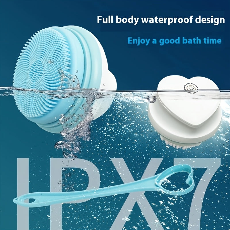 Electric Bath Brush with Detachable Head for Household Cleaning