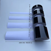 Tira de vinilo negro para moldura de ventana de coche 3/5/7/10cm con acabado cromado blackout