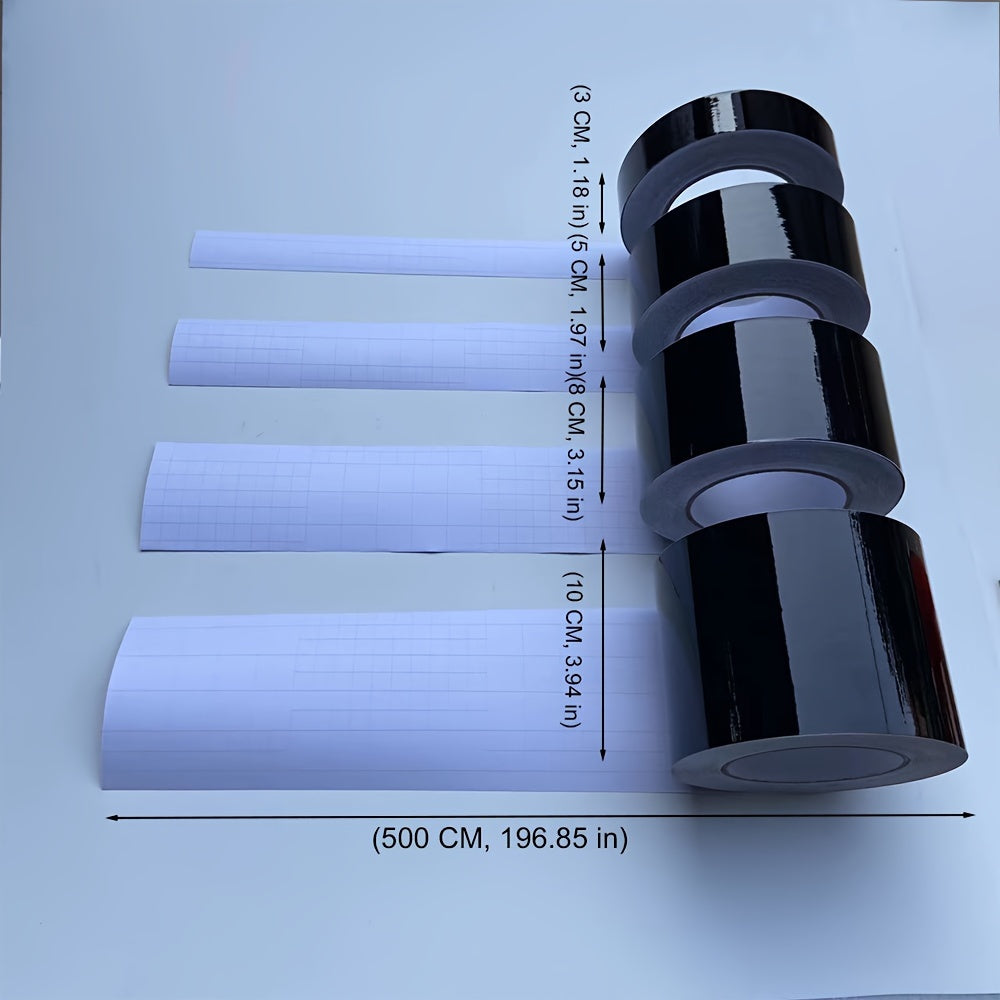 Tira de vinilo negro para moldura de ventana de coche 3/5/7/10cm con acabado cromado blackout