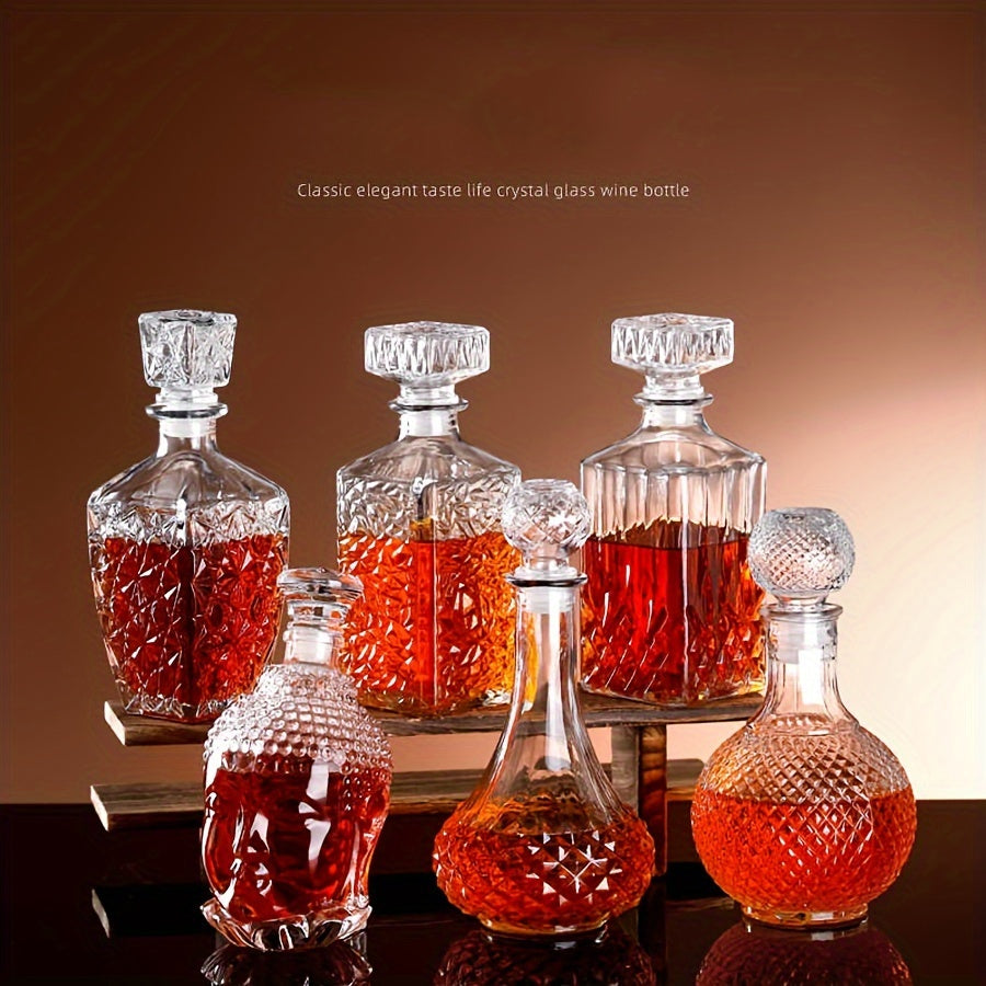 Qo'l bilan tayyorlangan vintage evropa uslubidagi shisha vino dekantatori qopqoq bilan, qizil, oq va ruhlar uchun mukammal - Dad, o'g'il do'sti, er uchun ajoyib - ideal uy bar aksessuar sovg'asi.