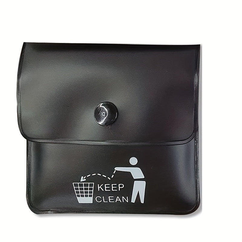 Unisex Aluminum Pocket Ashtray Smell-Proof Black Travel Disposal Pouch
