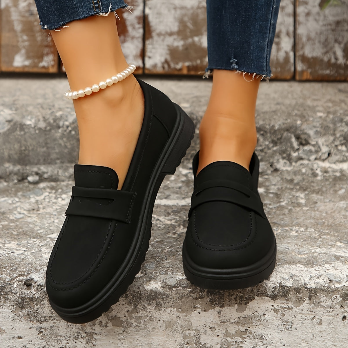 Women Black Formal Casual Sneakers Non-slip Comfortable