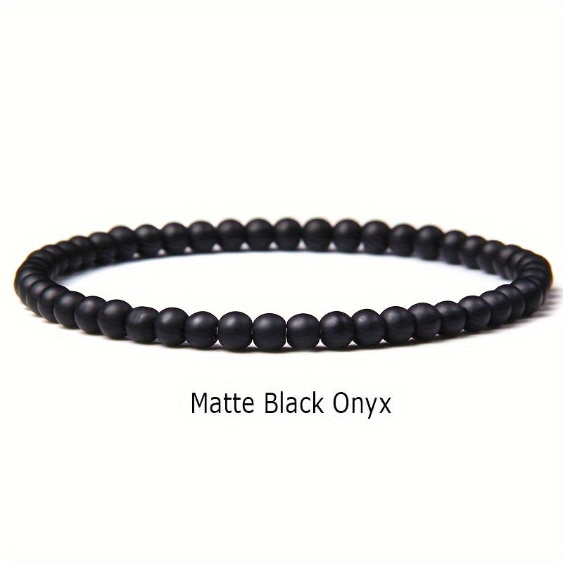 Set of 10 Boho Natural Stone Beaded Bracelets with Healing Crystals for Women