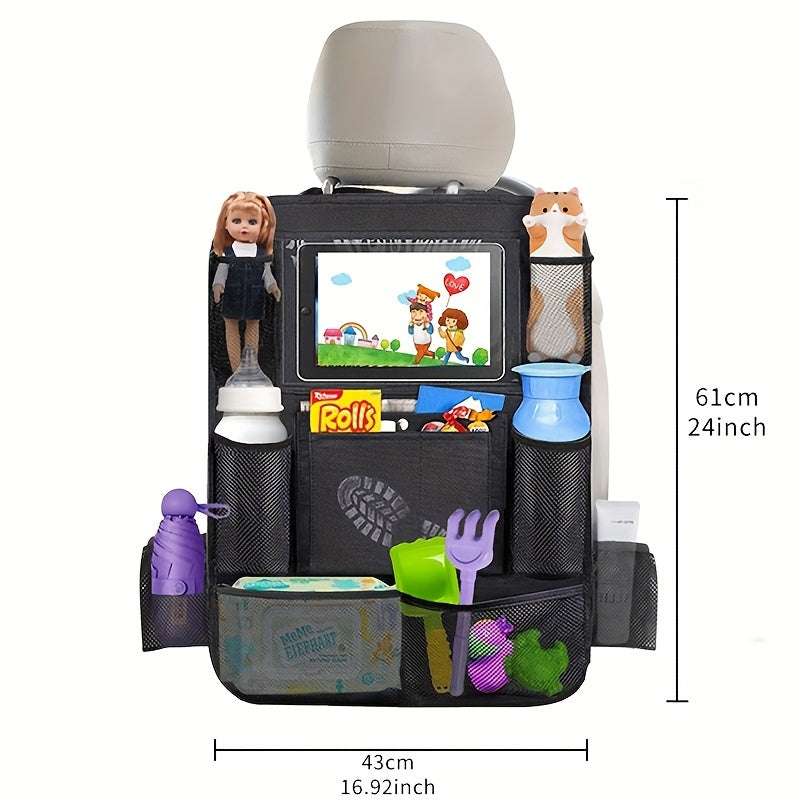 Car Seat Storage Bag Rear Seat Organizer Anti Kick Car Hanging Storage