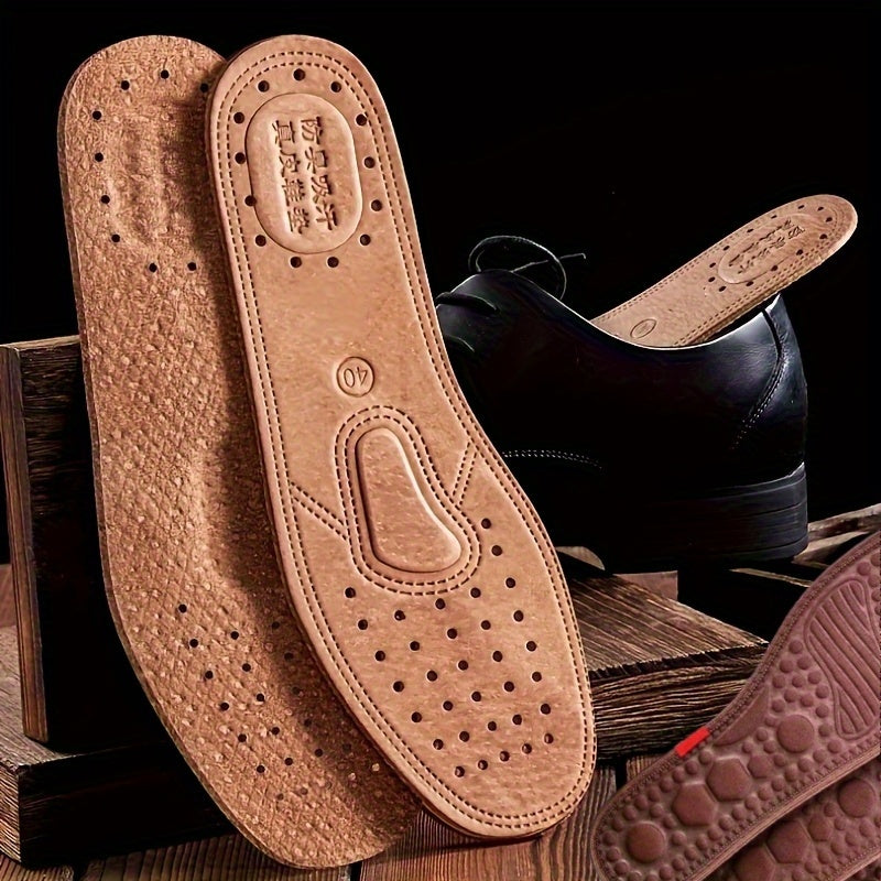 Мужские и женские дышащие стельки из искусственной кожи, впитывающие пот, устойчивые к запаху