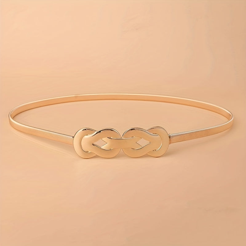 Women's Gold Waist Belt for Dresses Spring Summer Fashion Accessories