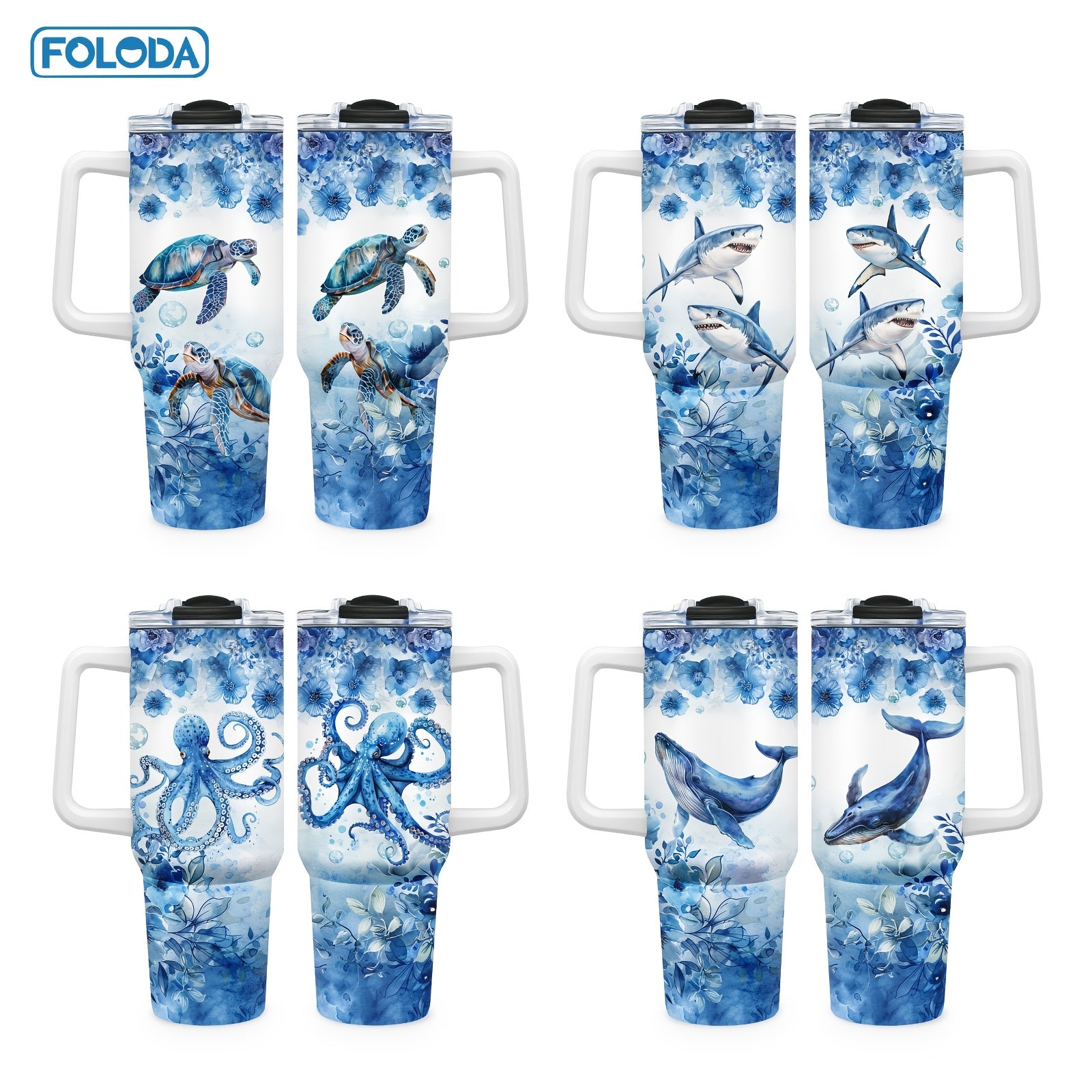 Stainless Steel Travel Mug with Sea Turtle Design for Women