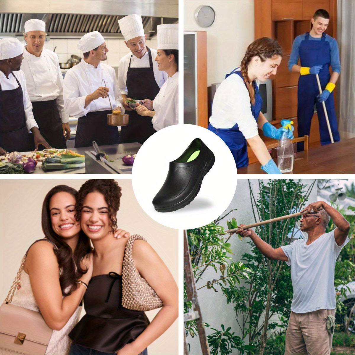 Women's EVA Lightweight Non-slip Chef Shoes for Work and Casual Wear