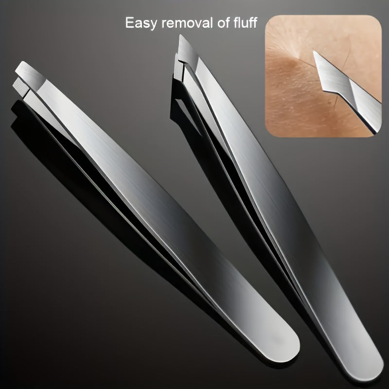 Professional Tweezers Set Stainless Steel for Eyebrow Facial Hair Removal