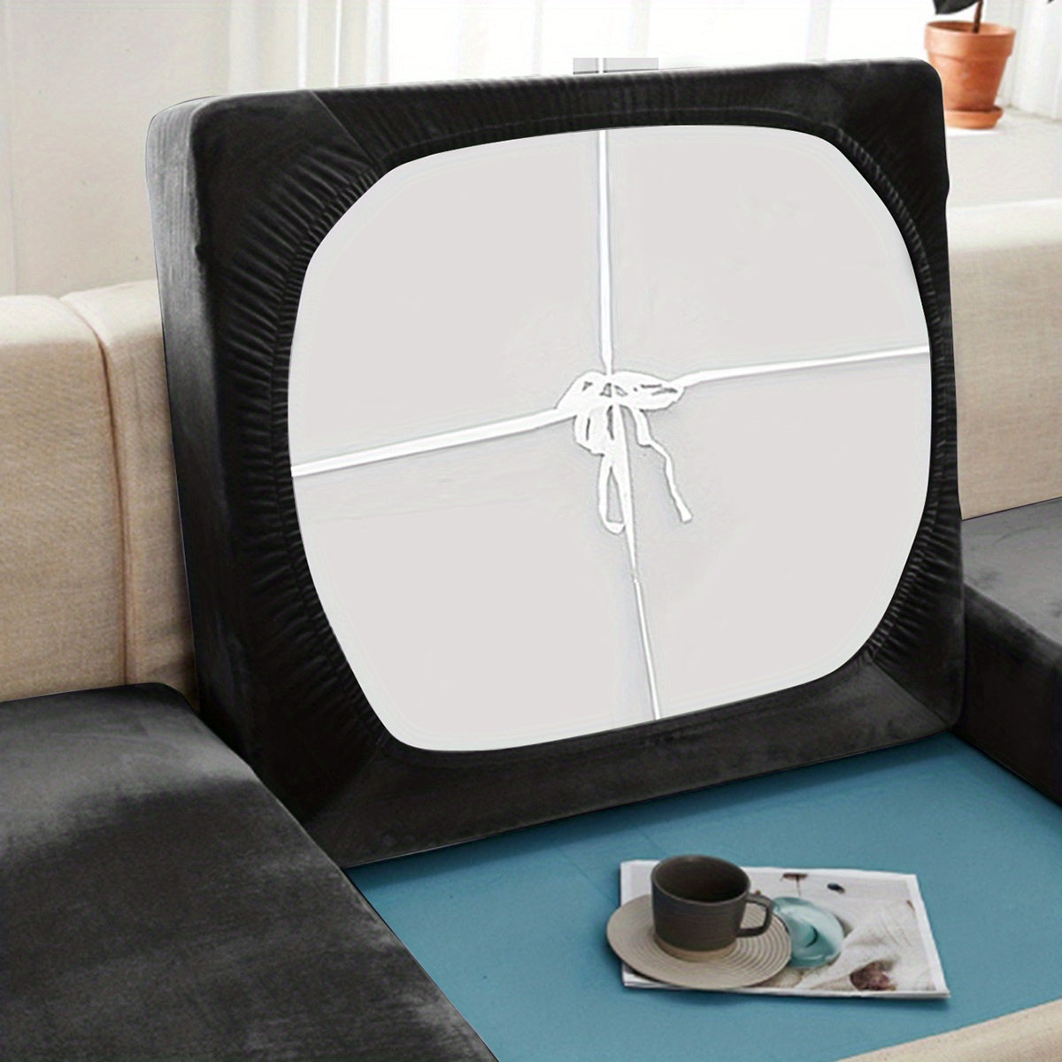 Кросс-бодерная европейская стильная наволочка из бархата серебристого лиса, утолщенная и эластичная с веревочным закрытием.