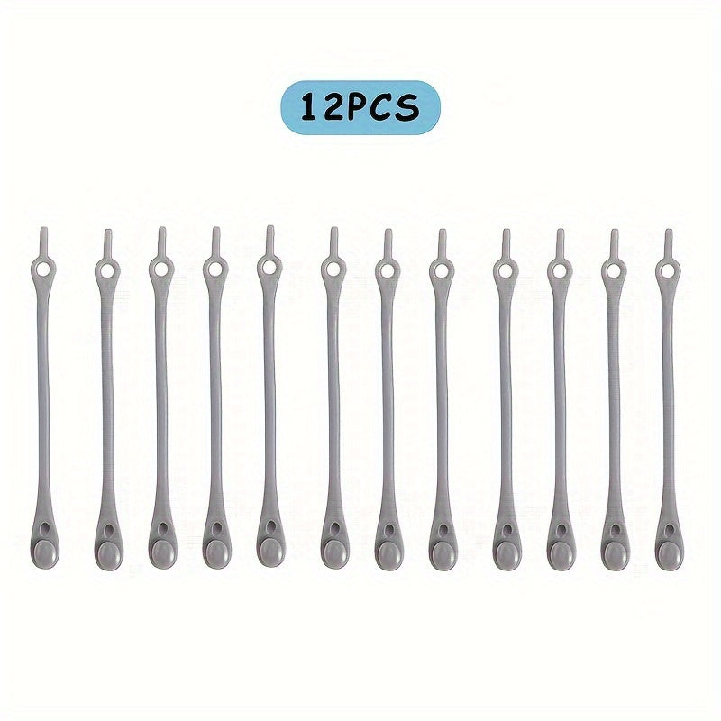 12 Pcs Colorful Elastic Shoe Laces for Casual Sneakers Easy to Replace