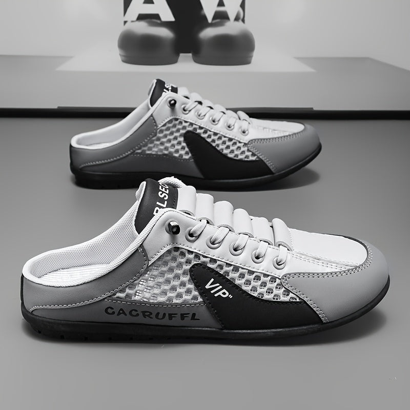 Erkaklar uchun tasodifiy qulay poyabzal, nafas oladigan to'r, sirpanmaydigan taglik, bog'ichli dizayn, engil sun'iy taglik va mato ichki qismi bilan, ochiq havoda yurish, lagerda qolish va kundalik kiyish uchun mukammal.