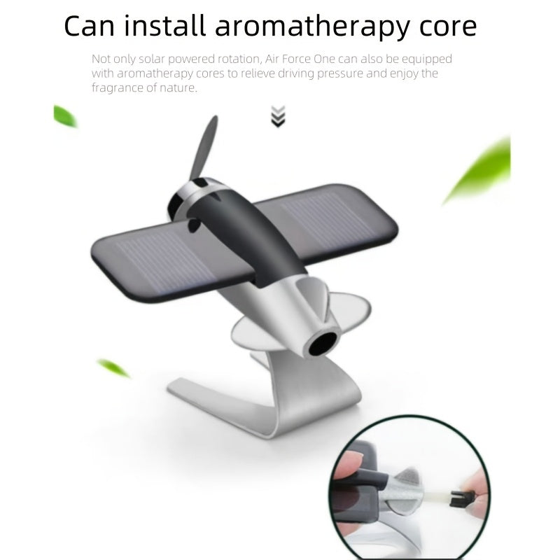 Solar Powered Rotating Aircraft Car Dashboard Decoration Gift for Car Enthusiasts