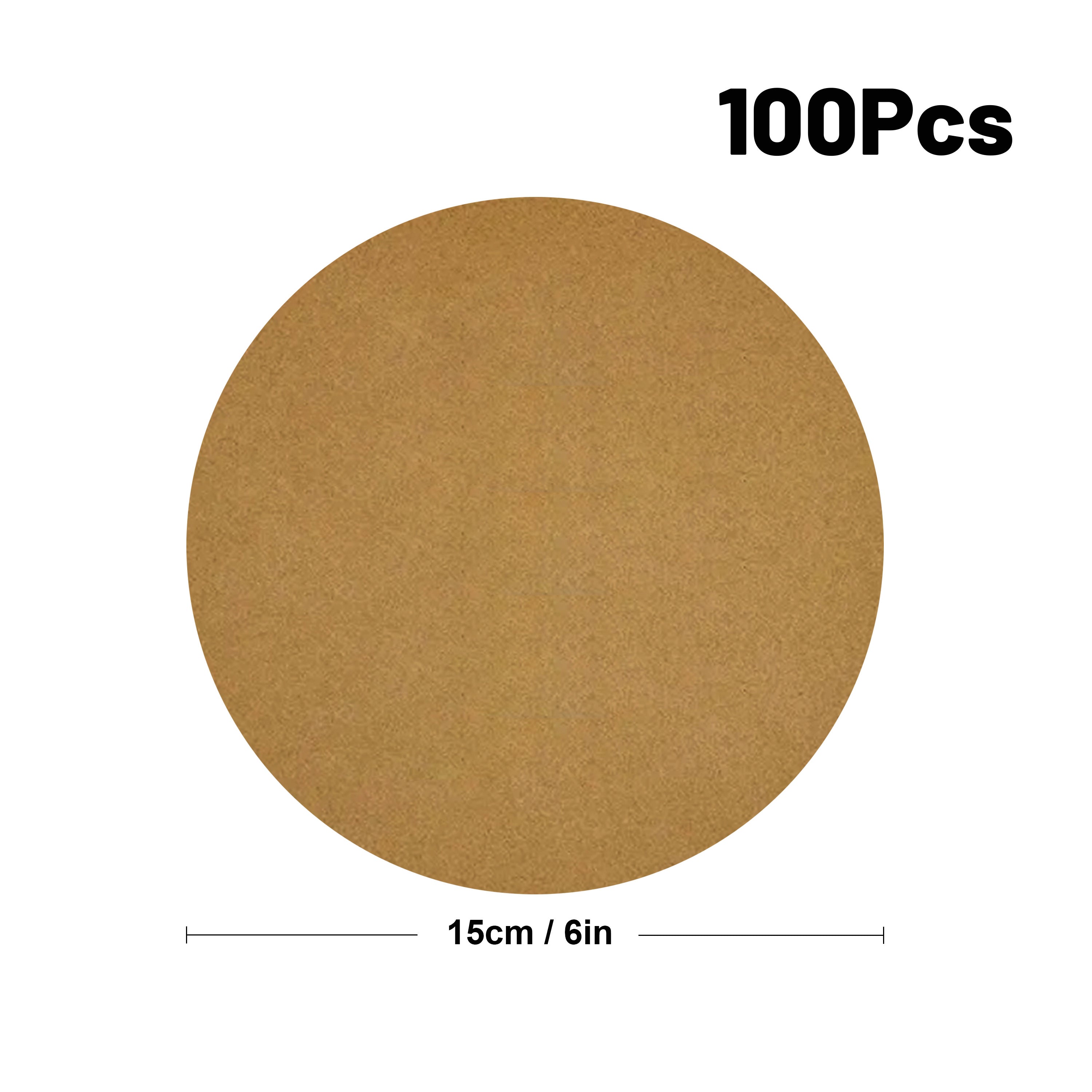 Pre-Cut Double-Sided Silicone Non-Stick Baking Paper 6/8/9 Inch Pack of 50 or 100