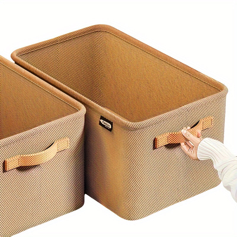 Fabric Storage Basket with Steel Frame for Clothes Tools and Home Use in 2 Sizes