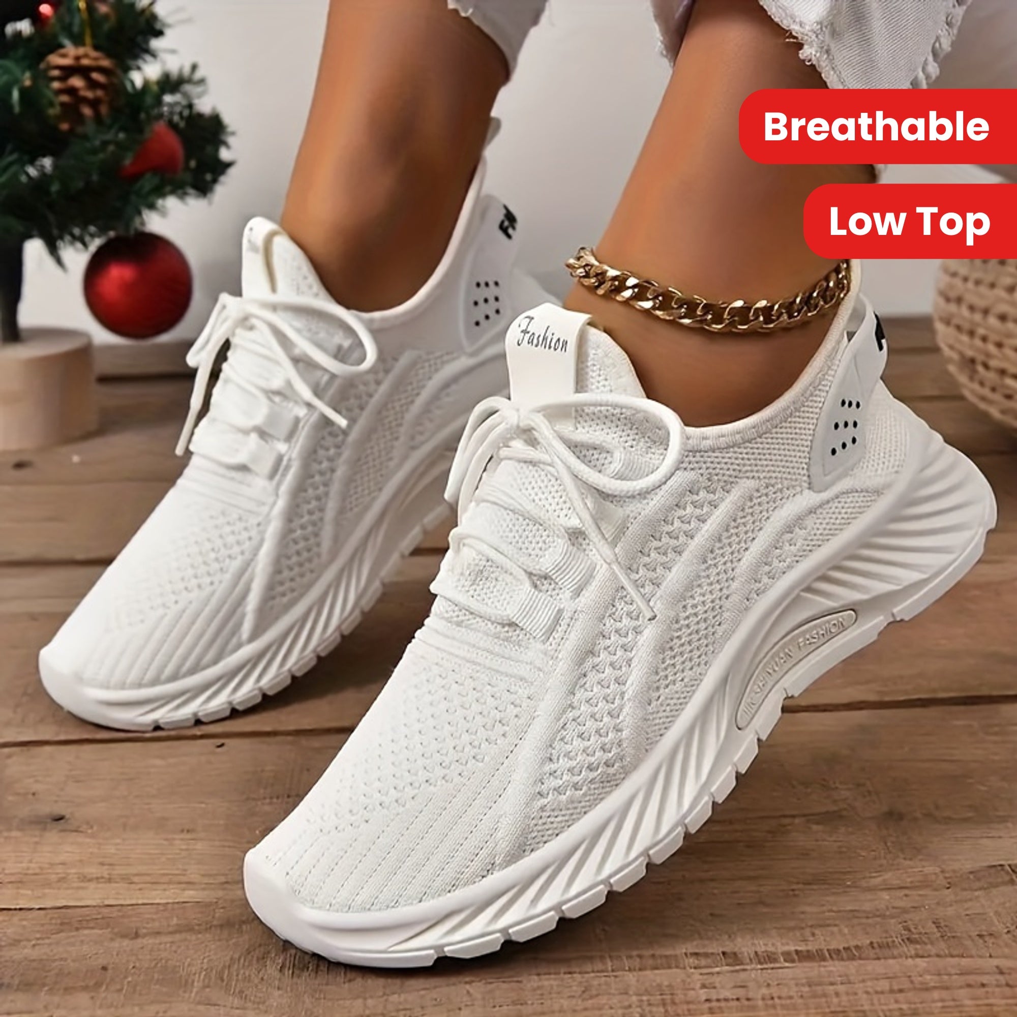 Women's Lightweight Knitted Breathable Running Sneakers Plus Size