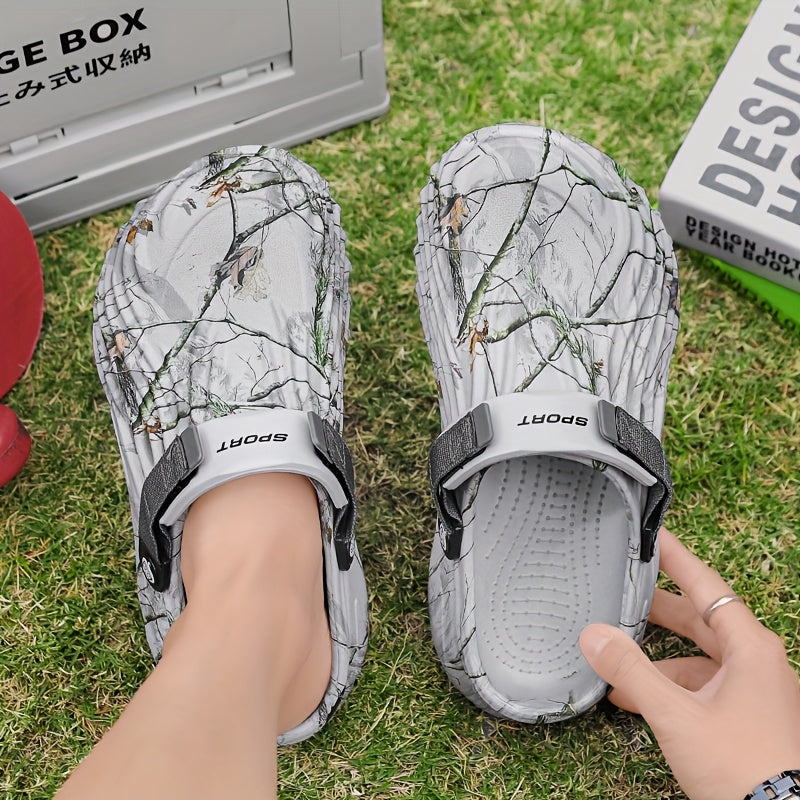 Women's Plus Size Camouflage Slip-On Clogs Lightweight Breathable EVA