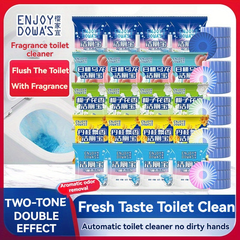 8-Pack Toilet Bowl Cleaner Tablets with Botanical Scent for Ceramic Surfaces