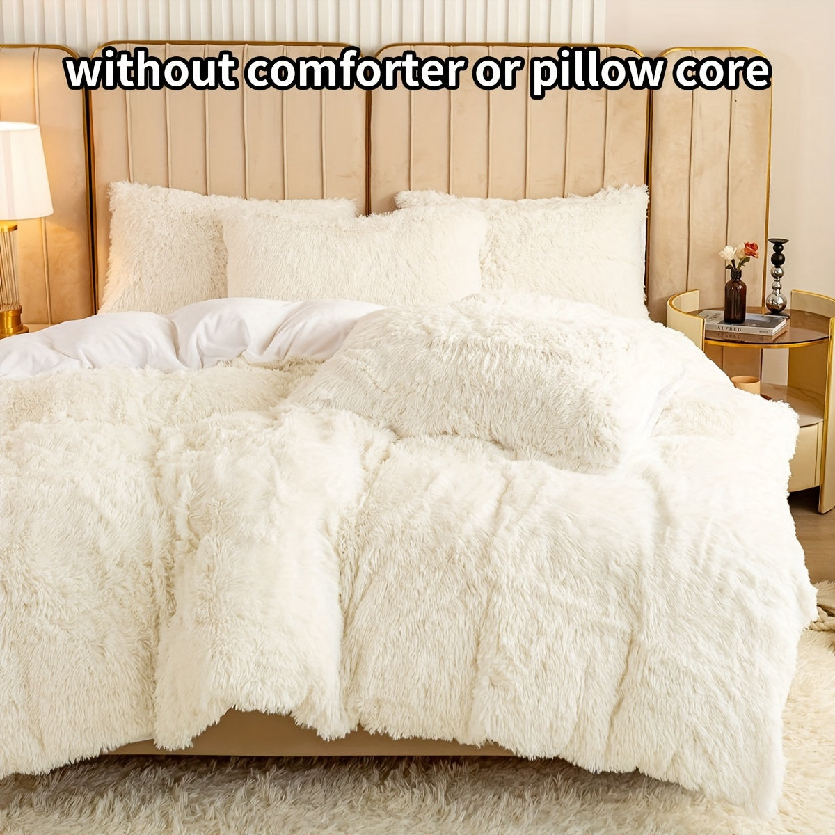 Set of 3 Pink Polyester Bedding Pieces for All Seasons Bedroom Decor