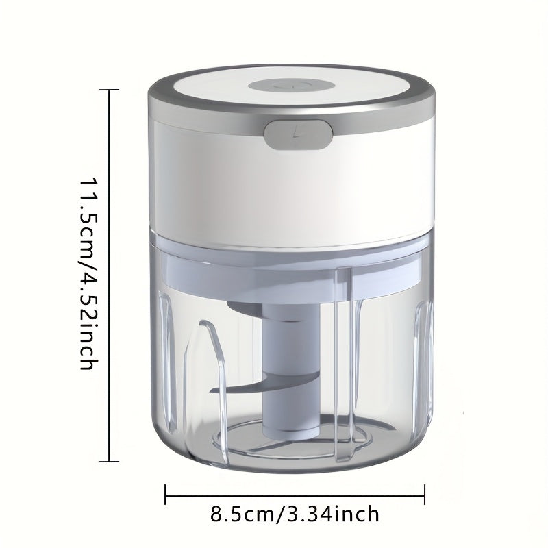 Kompakt simsiz elektr garlic maydalagich 300ml USB bilan qayta zaryadlanadigan 1200 RPM BPA-siz pichoq
