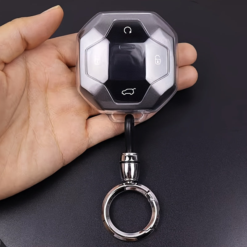 Car Key Case Leather Remote Control Holder for Travel SUV Keychain Protector