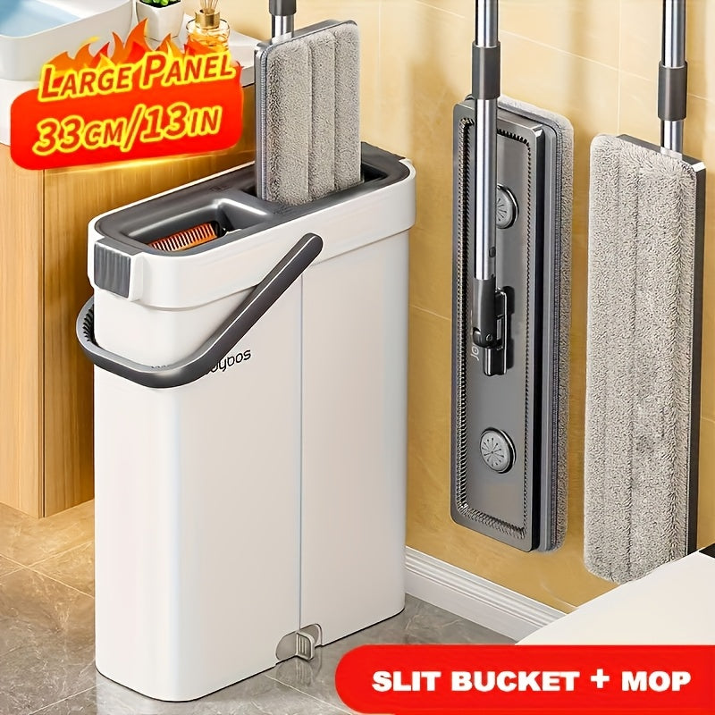 Uy uchun polni tozalash to'plami, ho'l va quruq mop, mikrotozalovchi padlar va asboblar bilan