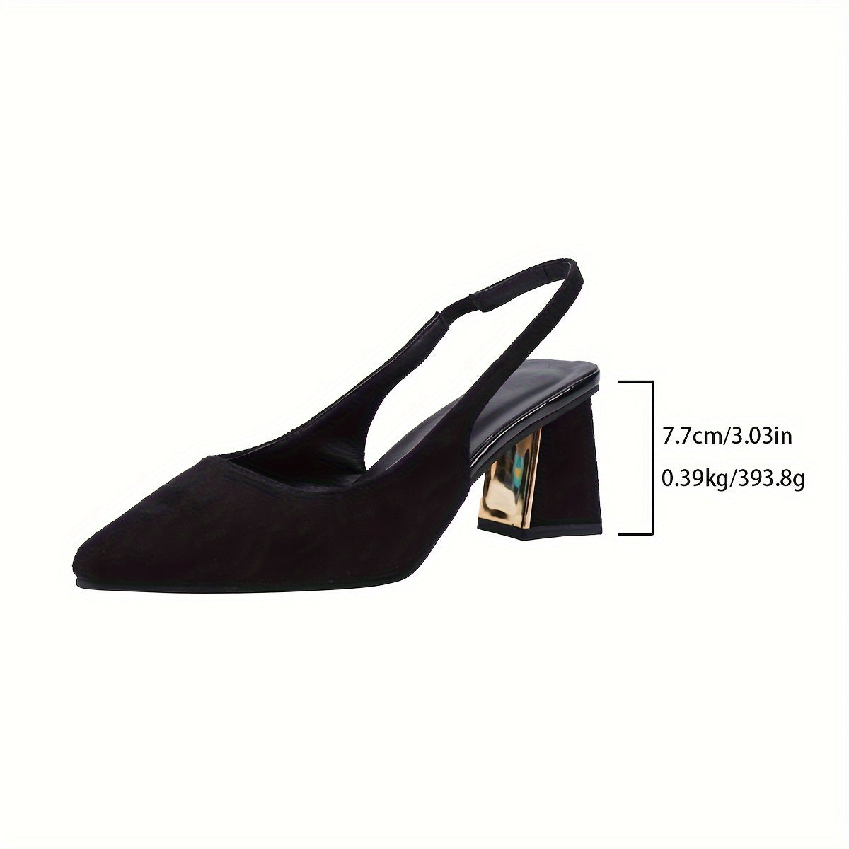 Women's High Heel Pointed Toe Ankle Strap Shoes Rubber Sole