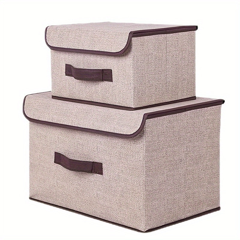 Caja de almacenamiento rectangular de lona impermeable y plegable para hogar, cocina, armario y juguetes