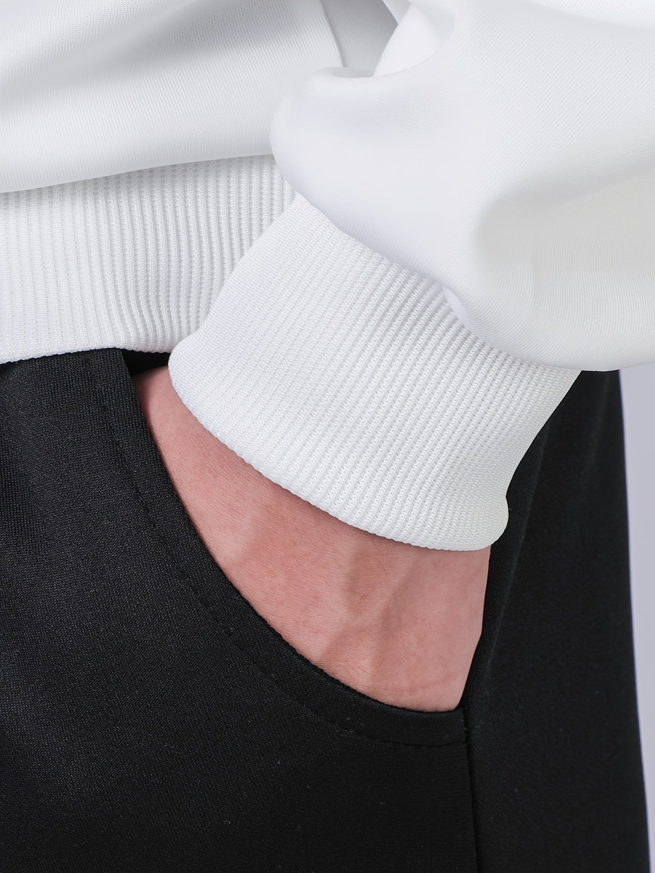 Men's Patchwork Hooded Sweatsuit Polyester Spandex Knit Spring Fall Athletic Set