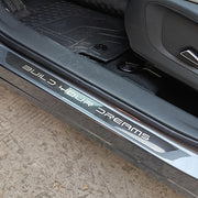 4Pcs zanglamaydigan po'latdan yasalgan oyoq pedali sill chiziq avtomobil uchun xush kelibsiz anti-chizish aksessuarlari