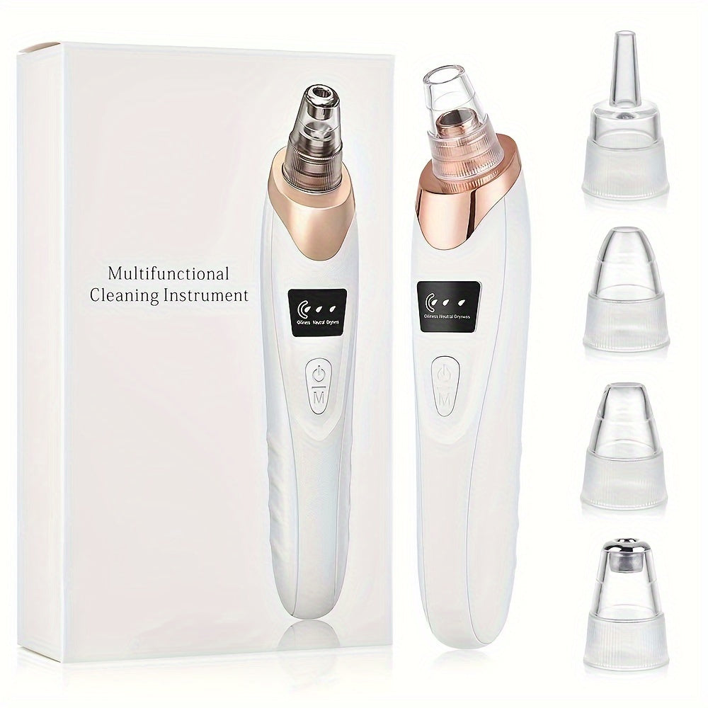 USB Rechargeable Facial Cleansing Kit with 5 Probes for Dark Circles and Puffiness