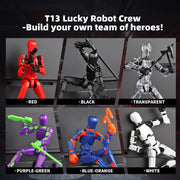 6-Piece Robot Action Figure Set for Kids 3-8 Articulated 3D Printed Toys