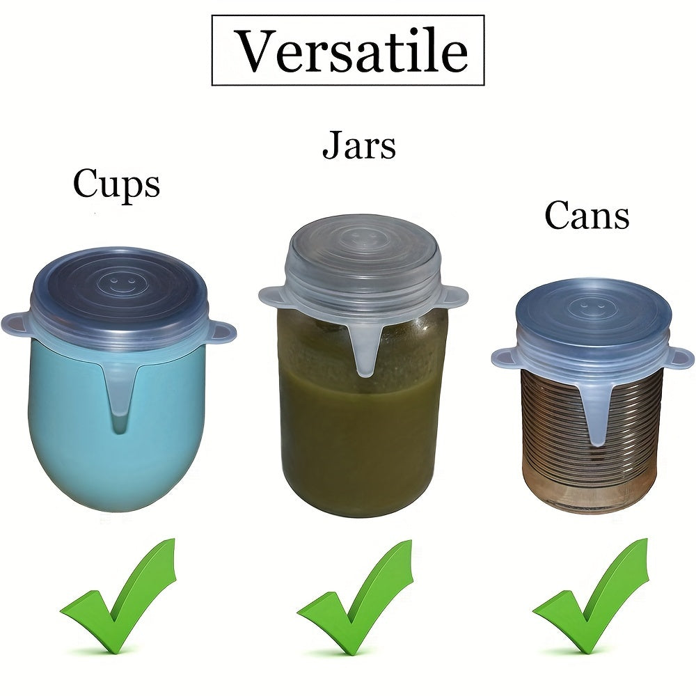 Flexible Silicone Lids for Pet and Food Cans, Fits 3 Sizes, Preserves Freshness