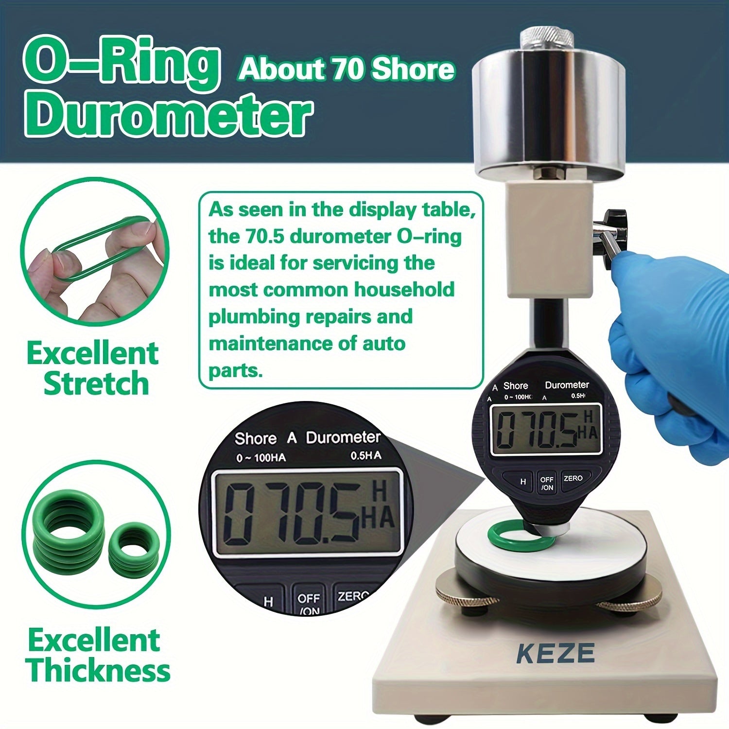 595-Piece Car Air Conditioning O-Ring Kit for Compressors and Seals