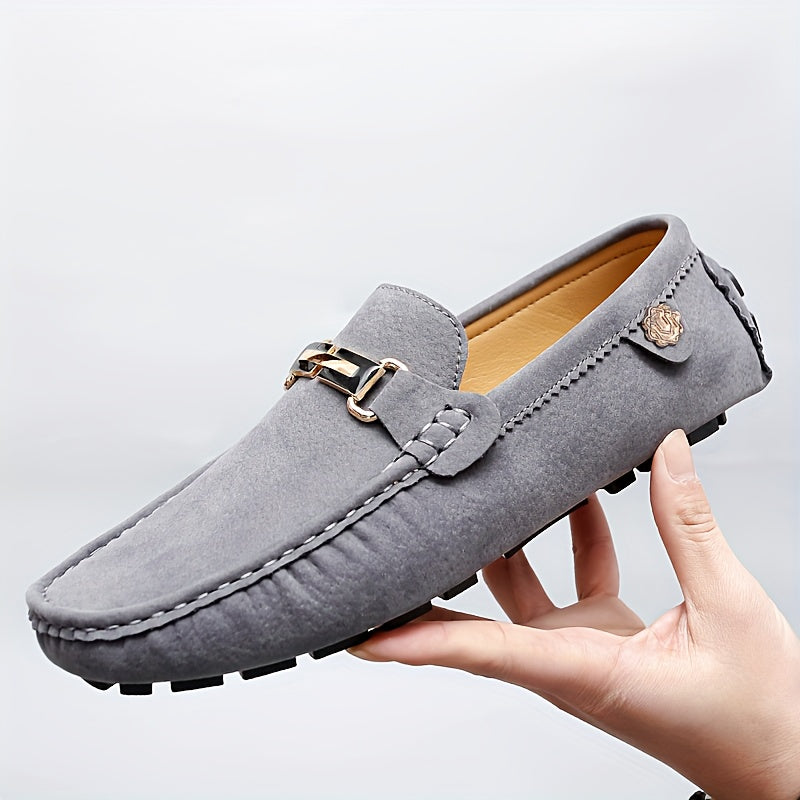 Men's Leather Slip-On Loafers Moccasins Flat Shoes Anti-skid Durable