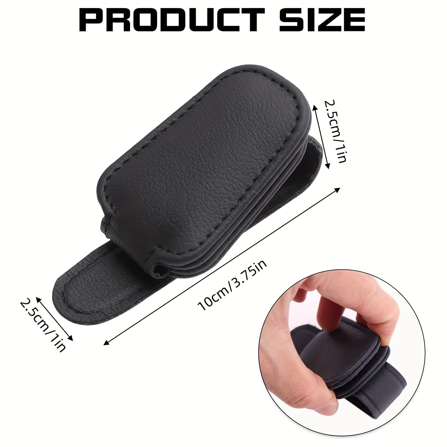 Car Interior Accessories Magnetic Leather Glasses Holder Clip for Car Visor