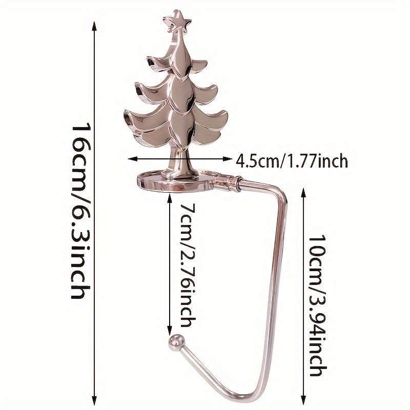 Christmas Socks Hooks Metal Fireplace Ornament Set 1 4 6 Pack Holiday Decor