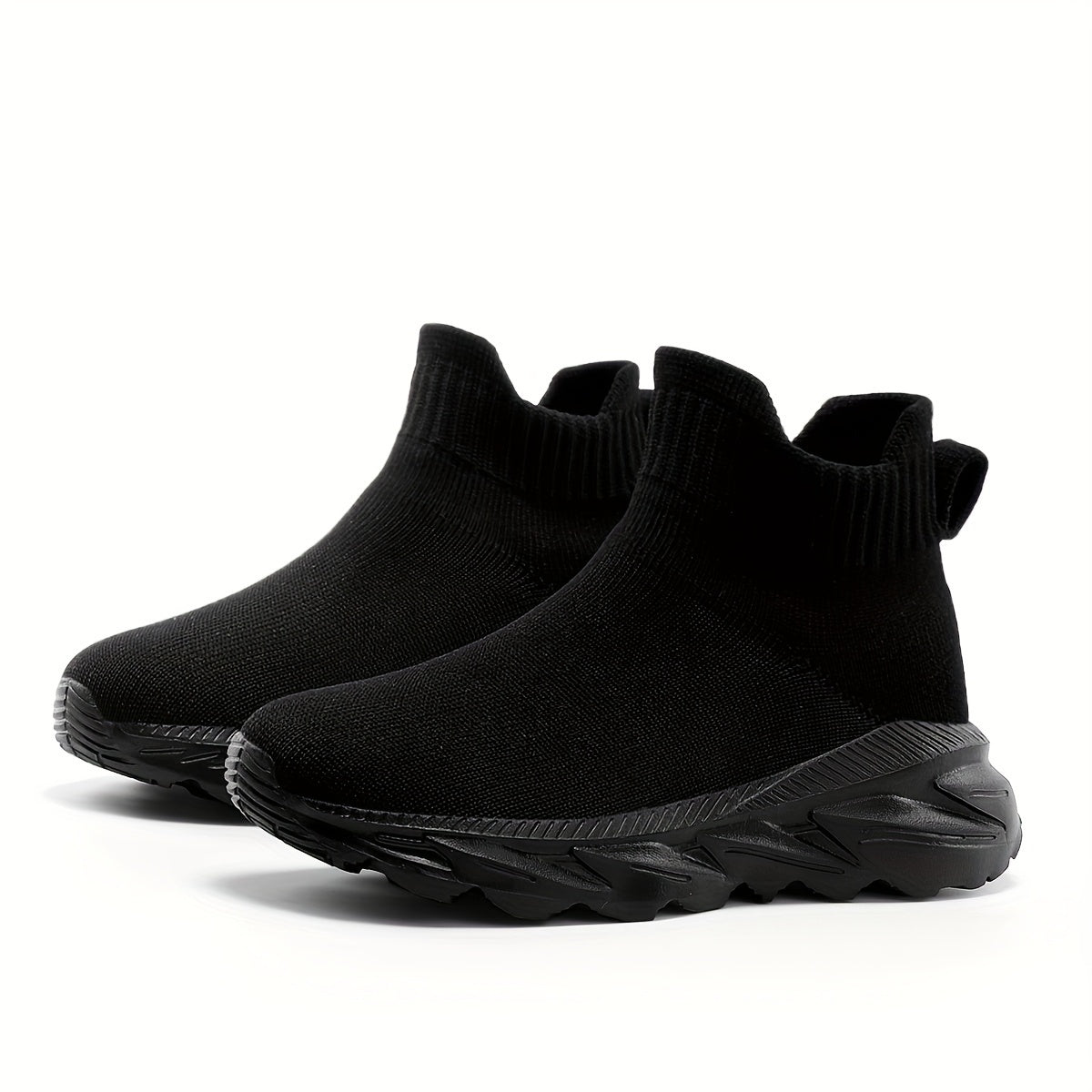 Zapatillas slip-on de media altura para niños con tela transpirable y suela de EVA, casual para niños y niñas menores de 14 años