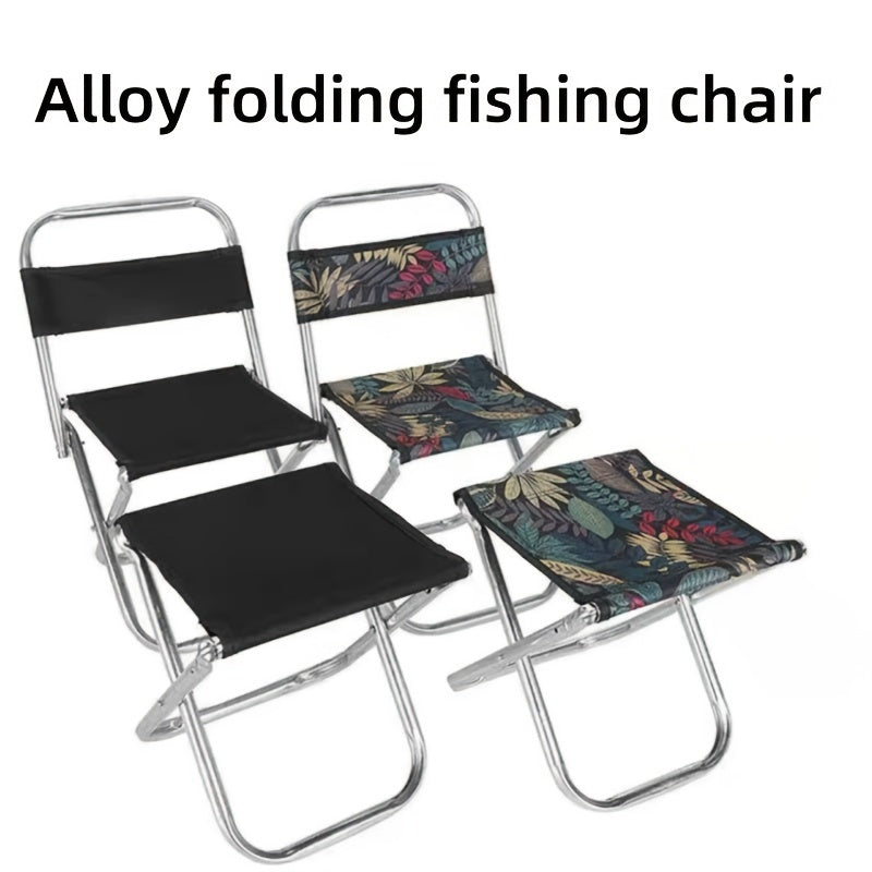 Портативный складной табурет с черной металлической рамой для рыбалки на открытом воздухе, кемпинга и отдыха - не требует электричества или дров - идеально подходит для использования дома, на кухне или в игровой комнате