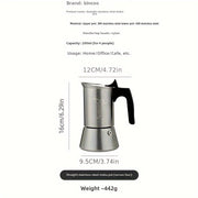 Stainless Steel Espresso Coffee Maker Moka Pot Set for Home Use