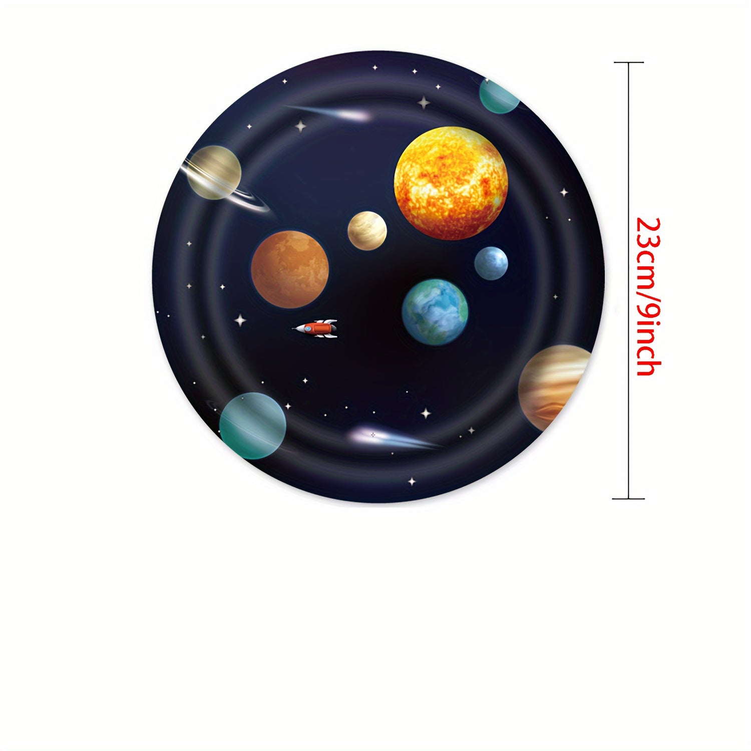 10-Piece Space Party Supplies Set Galaxy-Themed Paper Plates Cups Napkins for Birthday